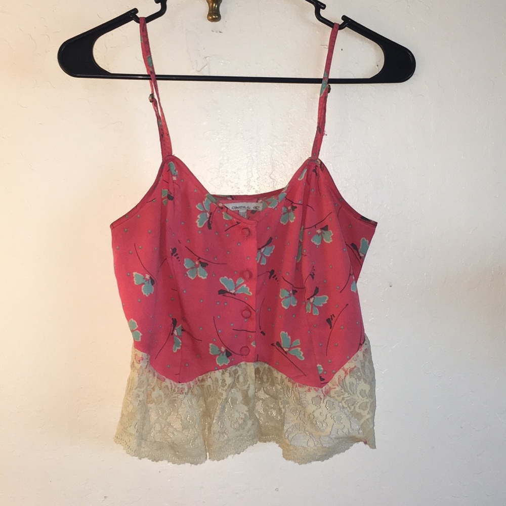 4/$25 Floral lace top!
